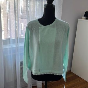 Cashmere sweater, size L, new, color light green